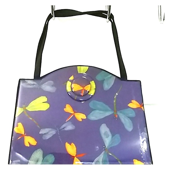 ANGELA FRASCONE Handbags - ANGELA FRASCONE Small Purple Dragonfly BAG #A006B